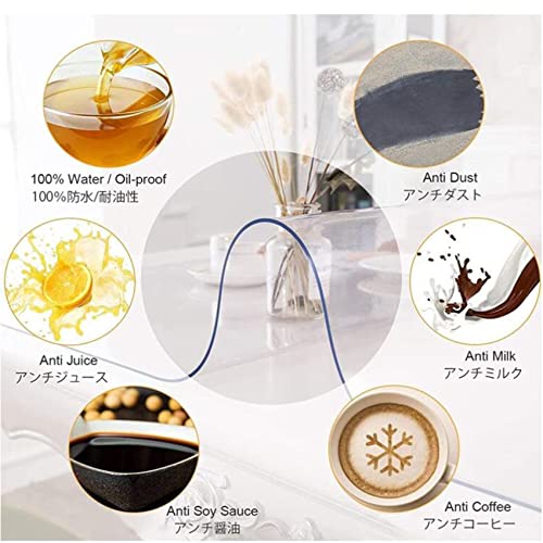 ZHOUHONG Clear Desk Chair Mat Runner Rug - Heavy Duty Waterproof Protector - Multipurpose Vinyl Roll, 2mm Thick, Various Widths