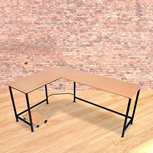Computer Desk-Computer Table -L-Shaped Corner Computer Desk Large PC Gaming Desk Study Table Workstation for Home Office Wood