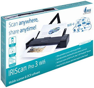 IRIScan Pro 3 Portable Wireless Color Scanner with WiFi