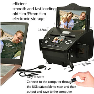 COMDS 4-in-1 High-Resolution Film Scanner with 2.4" LCD Screen - Converts 35mm/135 Slides & Negatives - Save to SD Card - No Computer Required