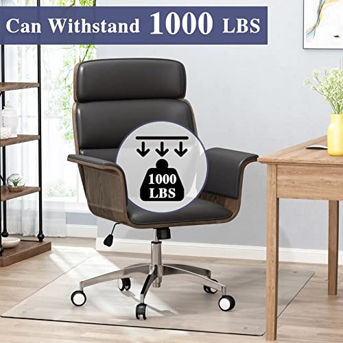 MIRUO Transparent Tempered Glass Office Chair Mat for Carpet (46" x 53" x 1/4")