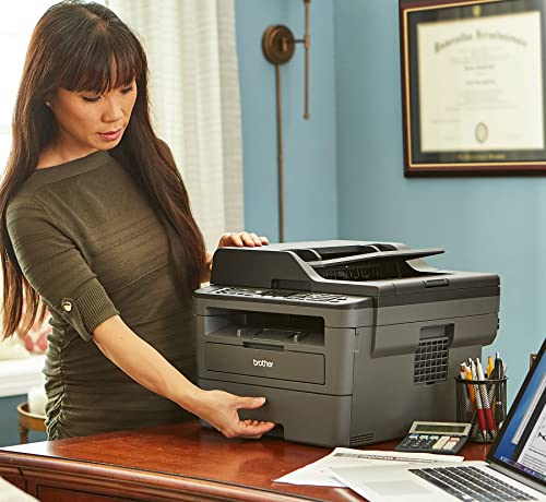 Brother Premium MFC-L2690DW Series Compact Monochrome All-in-One Laser Printer | Print Copy Scan Fax | Wireless | Mobile Printing | Auto 2-Sided Printing | ADF | 26 ppm | (Renewed)