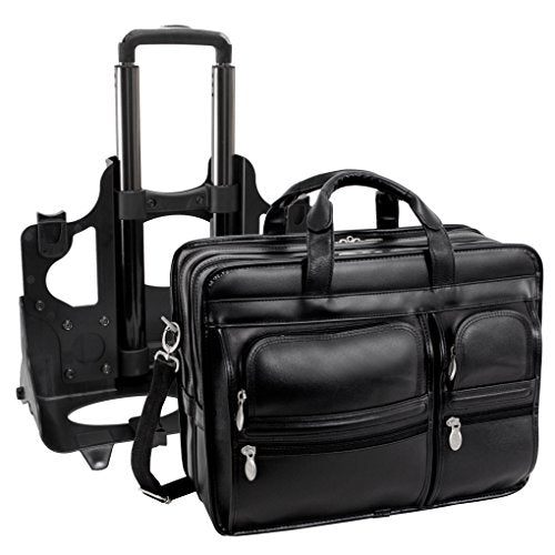 McKleinUSA Clinton 88445 Black 17 Detachable-Wheeled Laptop Case, One Size Blk