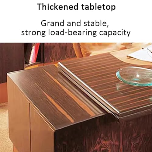KAGUYASU Executive Desk - Modern Light Luxury U-Shaped Lacquered Wooden Office Desk 6.6FT
