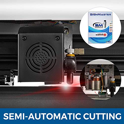 VEVOR Vinyl Cutter 53 Inch Vinyl Cutter Machine Semi-Automatic DIY Vinyl Printer Cutter Machine Manual Positioning Sign Cutting with Floor Stand Signmaster Software