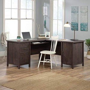 Sauder 422982 Costa L-Desk, Coffee Oak Finish