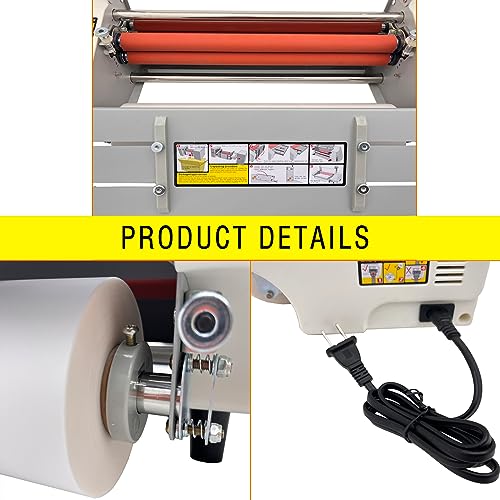 WYDDDARY 13Inch A3+ High Speed Hot Cold Roll Laminator - Single/Dual Sided, Digital Display, Speed & Temperature Adjustable - 110V 600W