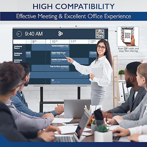 J.Dynamics Smart Board - 75" Electronic Digital White Touch Screen - 4K, 128Gb Storage, 48MP Camera