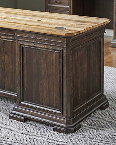 Martin Furniture IMSA680 Double Pedestal Executive Desk, Brown, Fully Assembled
