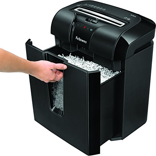 Fellowes Powershred 63Cb 10-Sheet Cross-Cut Paper and Credit Card Shredder with Jam Blocker Technology (4600001),Black