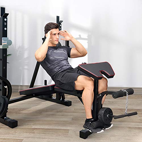 Tengma Standard Weight Bench with Leg Developer Multifunctional Workout Station, Weightlifting Bed Bench Press Squat Rack for Home Gym Weightlifting and Strength Training Fitness Equipment