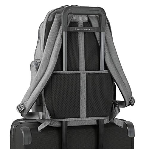 Briggs & Riley @Work Laptop Backpack for women and men. Fits up to 15.6 inch laptop. Business Travel Laptop Backpack with RFID Blocking Pocket, Grey