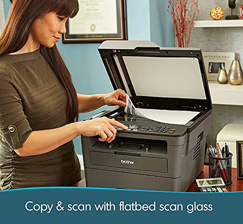 Premium Brother MFC-L2700DW Series Compact Monochrome All-in-One Laser Printer I Print Copy Scan Fax I Wirless I Mobile Printing I Auto 2-Sided Printing I ADF I 32 ppm I ADF (Renewed)