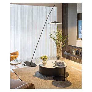 WAOCEO Modern Rustic Black Floor Lamp - Tumbler Design - Living Room Display