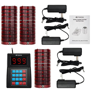 Retekess Fast Food Pager System with 30 Coaster Pagers