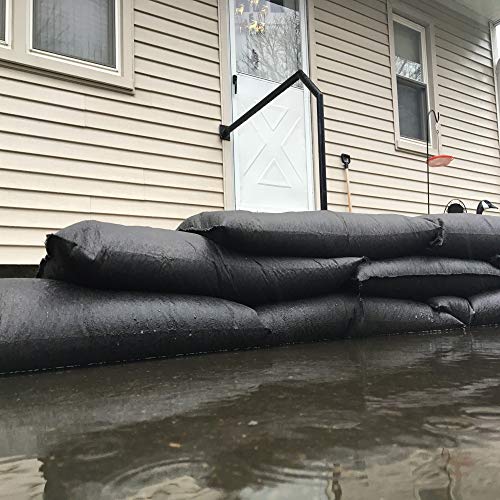 Quick Dam QD1224-120 Water-Activated Sandless Sandbags, 120/Pack, 12"x24", Black