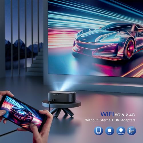 ELEPHAS 4K WiFi Bluetooth Outdoor Movie Projector with Built-in Streaming Apps