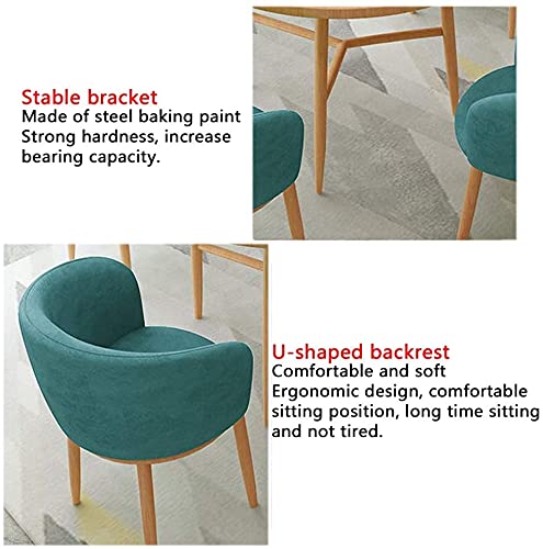 AkosOL Office Table and Chair Set - Wooden Round Table and Chair Combination - Green 70cm