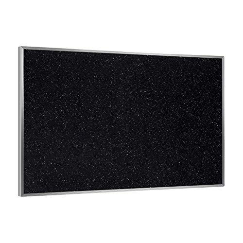 Ghent 48.5" x 96.5" Aluminum Frame Recycled Rubber Bulletin Board, Confetti, Made in the USA