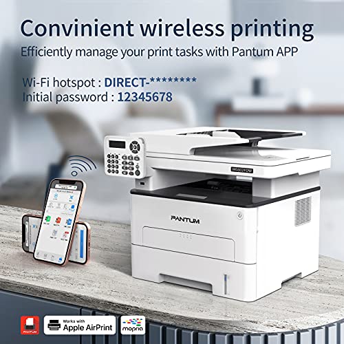 Pantum M6802FDW All in One Monochrome Wireless Laser Printer, Scanner Copier fax and Duplex Printing（W4E85B）