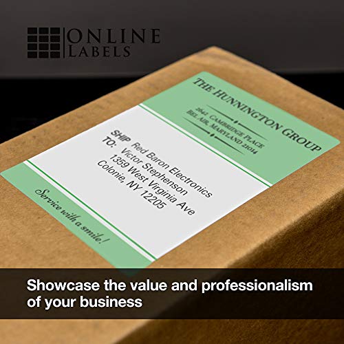 3.5 x 5 Rectangle Mailing, Shipping Labels - Permanent, White Matte - 4-Up - Perforated - Pack of 8,000 Labels, 2,000 Sheets - Inkjet/Laser Printers - Online Labels