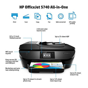 HP OfficeJet 5740 All-in-One Wireless Printer with Mobile Printing, HP Instant Ink or Amazon Dash replenishment ready (B9S76A)