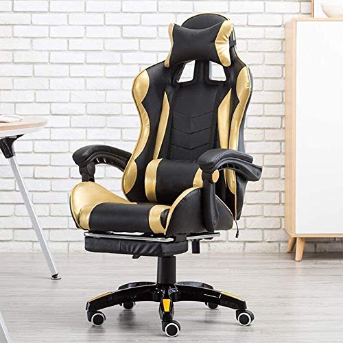 AkosOL Luxury Boss Chair Big Tall Executive Office Gaming Computer Chair PU Leather Desk Chair - White
