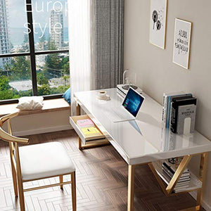 Desks Simple Laptop Desk,Table PC Office Workstation,Work Table for Office,Wedding Reception Table,Modern and Simple Nordic Style, Suitable for Family Bedroom Study Office