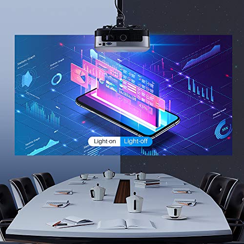 VIVIMAGE C680 Native 1080p Led Projector, 6000 Lux Full HD Home Theater Movie Projector Compatible TV Stick, HDMI, VGA, USB, Laptop, iPhone Android for PowerPoint Presentation