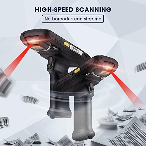 MUNBYN Android Barcode Scanner, Zebra Scanner, QR, 2D Barcode Scanner Zebra, Numeric Keypad, WiFi, 4G Android Scanner, Android Barcode Scanner Pistol Grip Comfortable to Hold for Warehouse Inventory
