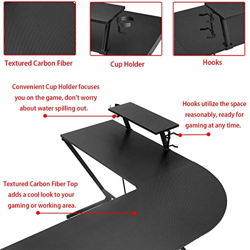 Mr IRONSTONE Electric Height Adjustable Desk 47.2" Standing Desk Sit to Stand Home Office Computer Desk & L-Shaped Desk 50.8" Computer Corner Desk, Home Gaming Desk, Office Writing Workstation