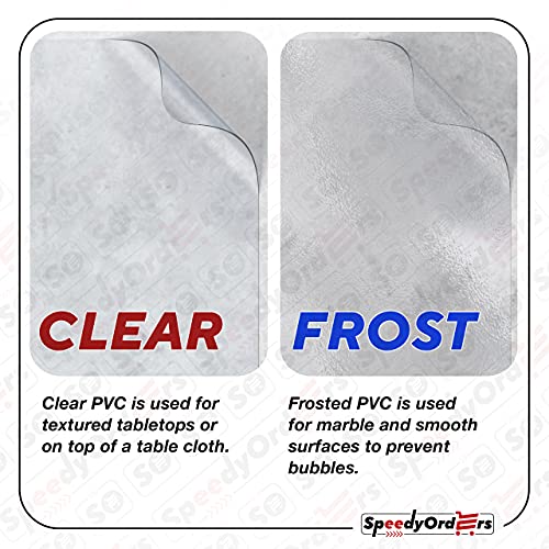 PVC Roll 2mm Thick 48 Inches Frosted Roll 46ft, Clear PVC Sheet, Clear Table Cover Protector, Desk Mat Pad, Plastic Table Cover for Restaurants, PVC Floor Mat