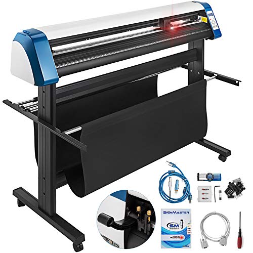 VEVOR Vinyl Cutter 53 Inch Vinyl Cutter Machine Semi-Automatic DIY Vinyl Printer Cutter Machine Manual Positioning Sign Cutting with Floor Stand Signmaster Software