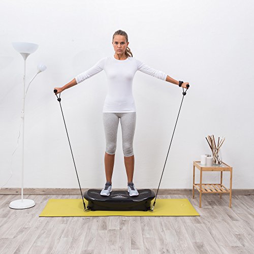 GLOBAL RELAX Zen Shaper Plus Vibration Plate - Black (2020 New Model) - Fitness oscillating Vibration Platform – MP3 Music – 3 Exercise Areas (Walk-Jogging-Running) -2 Years Warranty