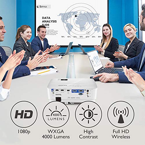 BenQ MW612 WXGA Business Projector | 4000 Lumens | 20,000:1 Contrast Ratio | Dual HDMI