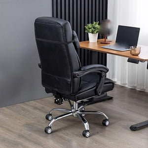 None Aluminum Alloy Foot Office Chair with Footrest - Comfortable Ergonomic Design