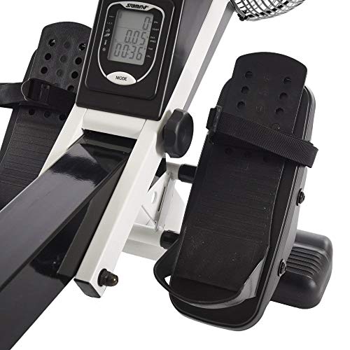 Stamina Cardio Exercise Foldable Fitness Air Rower Rowing Machine, Black/White