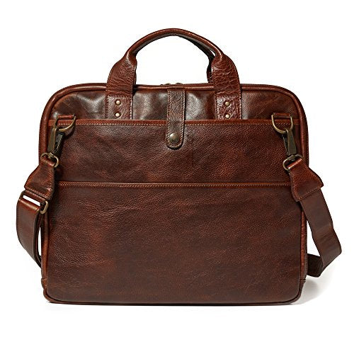 Moore and Giles Titan Milled Brown Jay Modern Briefcase
