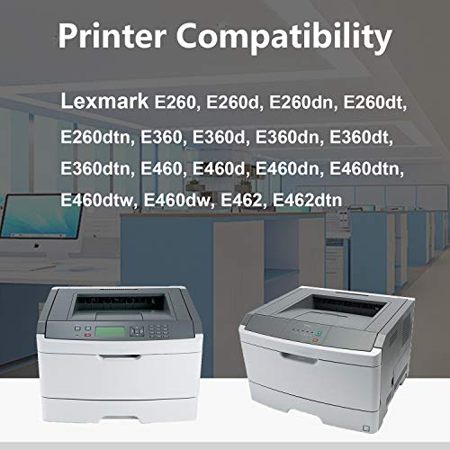 4 Black Remanufactured Cartridge E260 E260A11A Toner Cartridge Compatible for Lexmark E260 E260d E260dn E260dtn E360d E360dtn E460 E460dn E460dtn E460dw E462dtn Printer,Sold by TopInk