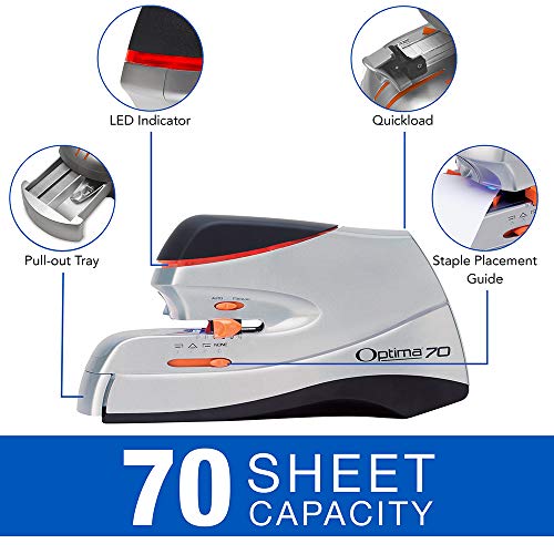 Swingline Electric Stapler, Optima 70, 70 Sheet Capacity, includes 500 Staples, Jam Free (48210)