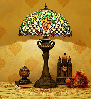 Tiffany Europaische retro style hand-painted stained glass table lamp