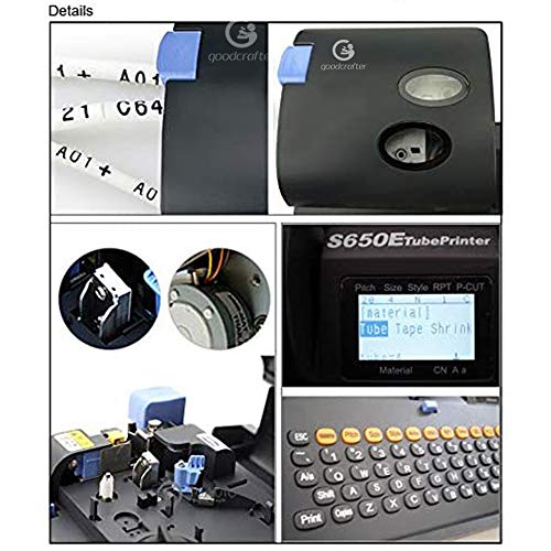 PVC Tube Printer S650E Cable ID Label Printer Wire Marking Machine for Ferrule Label Tape Printing Wire Maker
