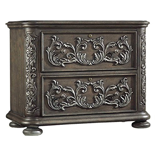Hooker Furniture Vintage West 2 Drawer Lateral File in Dark Charcoal