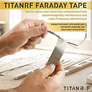 TitanRF Faraday Tape - High-Shielding Conductive Adhesive Tape // Used to Connect TitanRF Fabric Sheets or Seal RF Enclosures (2.5 inch W x 164 feet L)