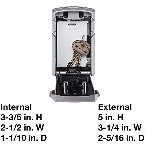 Master Lock Lock Box, Electronic Wall Mount Key Safe with Personal Use Software Platform, 3-1/4 in. Wide, 5441D