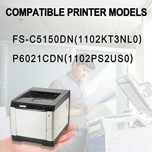 (3BK+1C+1M+1Y, 6PK) TK582 TK-582 1T02KT0US0 1T02KTCUS0 1T02KTBUS0 1T02KTAUS0 Toner Cartridge Replacement for Kyocera FS-C5150DN(1102KT3NL0) P6021CDN(1102PS2US0) Toner Kit Printer