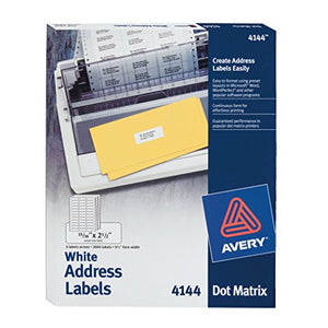 Avery Dot Matrix Printer Labels (AVE4144)
