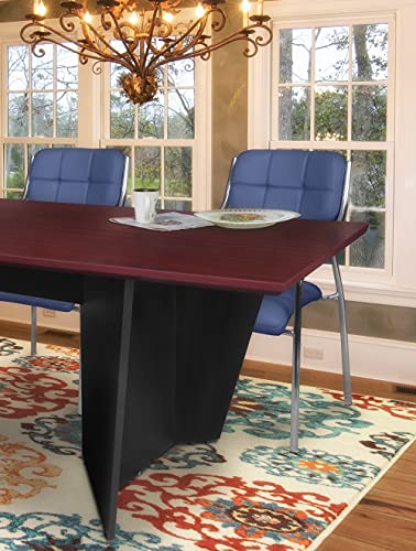 Regency 8 ft Mahogany/Black Conference Room Table