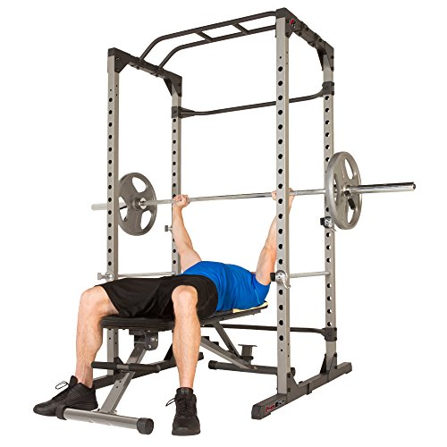 Fitness Reality 810XLT Super Max Power Cage | Optional Lat Pull-down Attachment and Adjustable Leg Hold-down | Power Cage Only