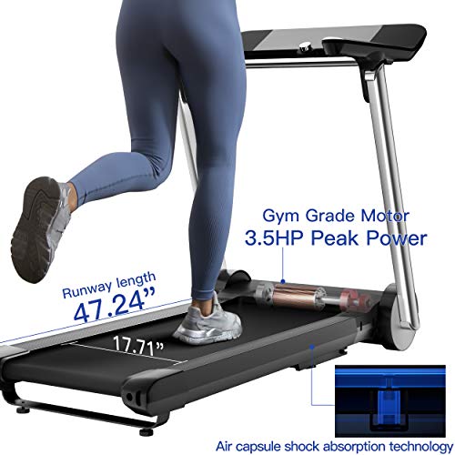 Ovicx Foldable Treadmills for Home - Heavy Duty Portable Folding Compact Small Thin Electric Fold Up Lightweight Treadmill for Space Saver Apartment
